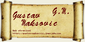 Gustav Maksović vizit kartica